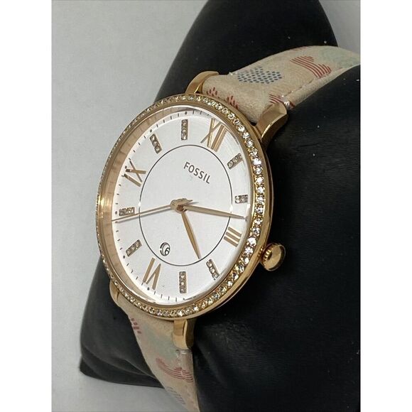 Fossil Jacqueline ES4291 Women's Leather Analog White Dial Quartz Watch XR566 - Picture 4 of 12